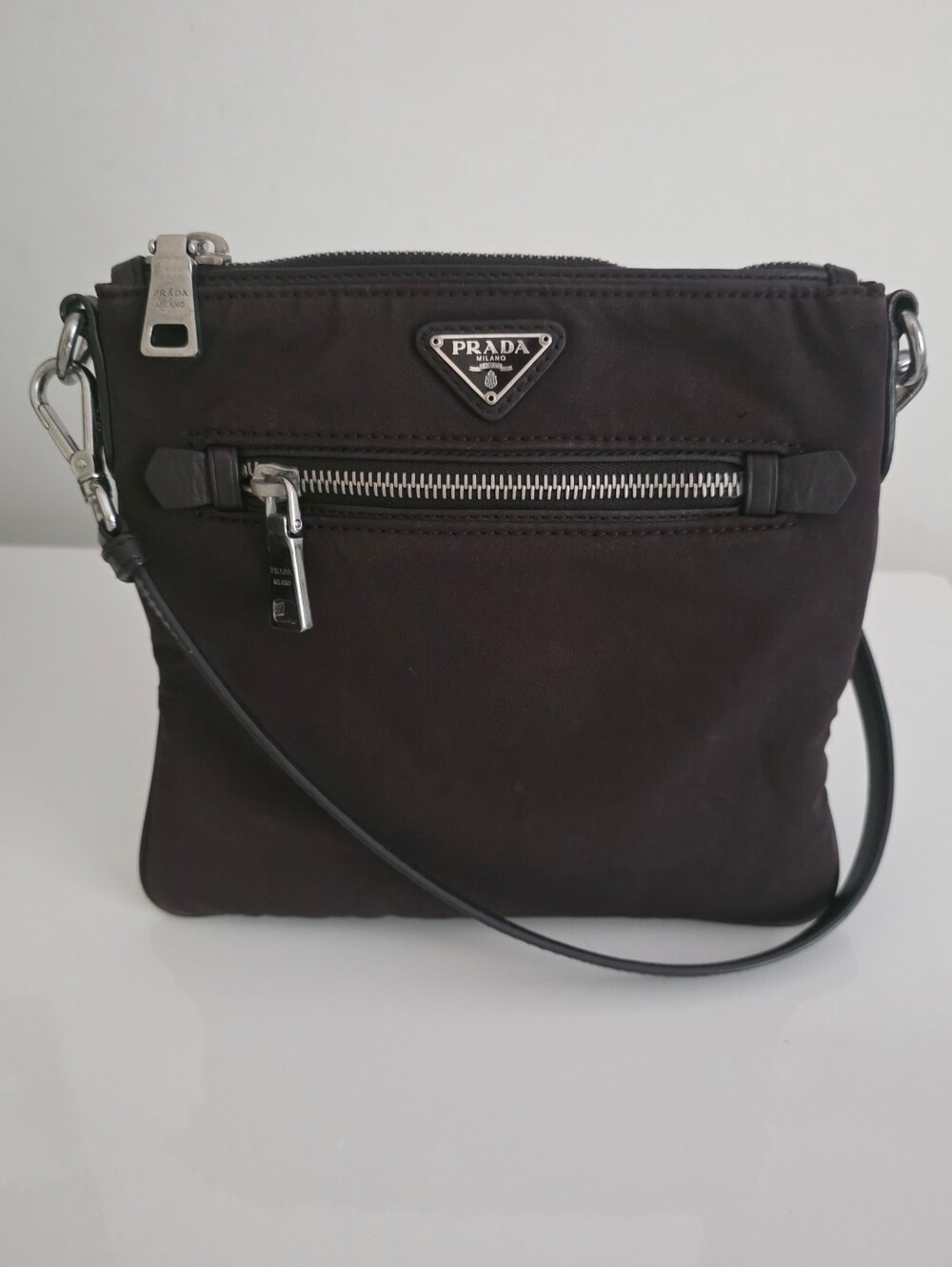 PRADA MIni Brown Nylon Crossbody Bag